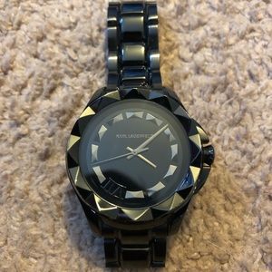 Karl Lagerfeld Black Ceramic Watch